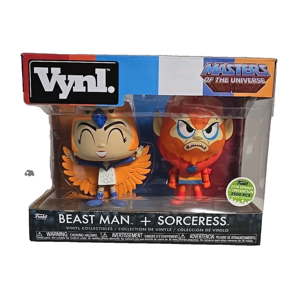 Funko Vinyl Masters Of The Universe Beast Man & Sorceress 2018 ECCC Exclusive